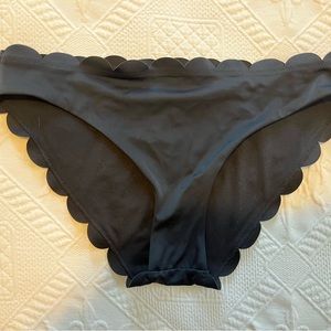 Black Scallop Bikini Bottoms